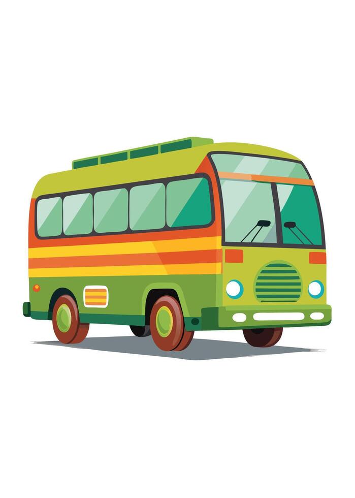 Art of Bus on white background vector