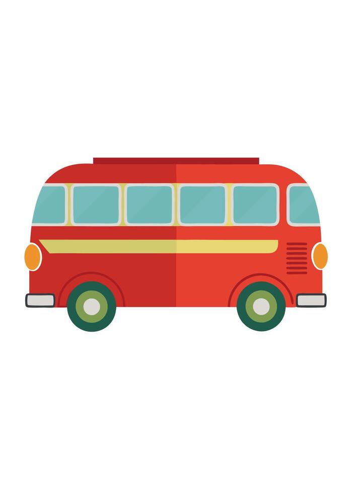 Art of Bus on white background vector