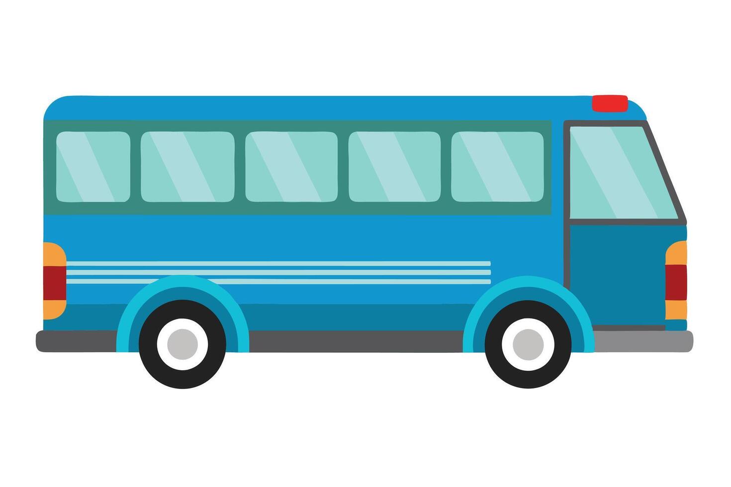 Art of Bus on white background vector