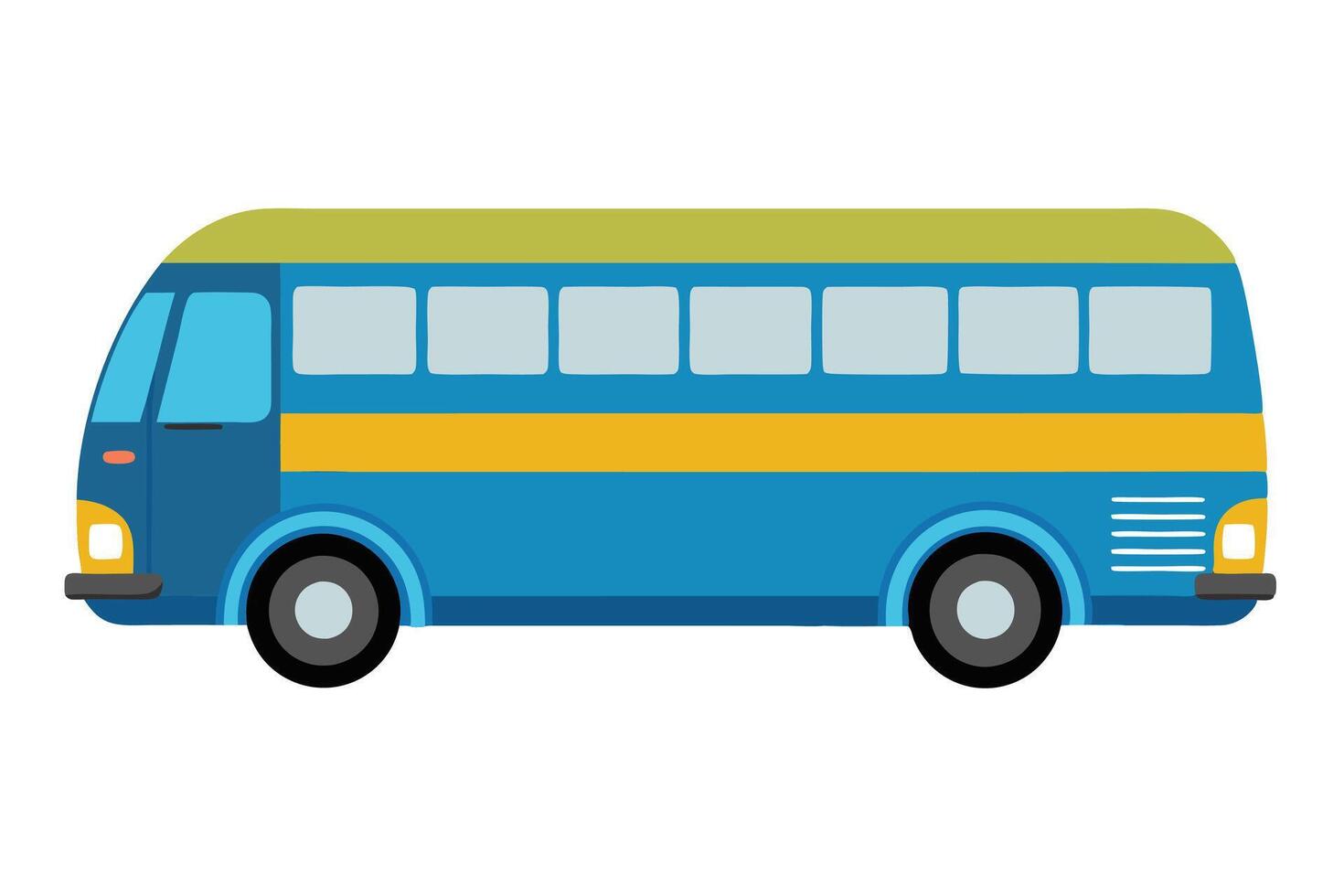 Art of Bus on white background vector
