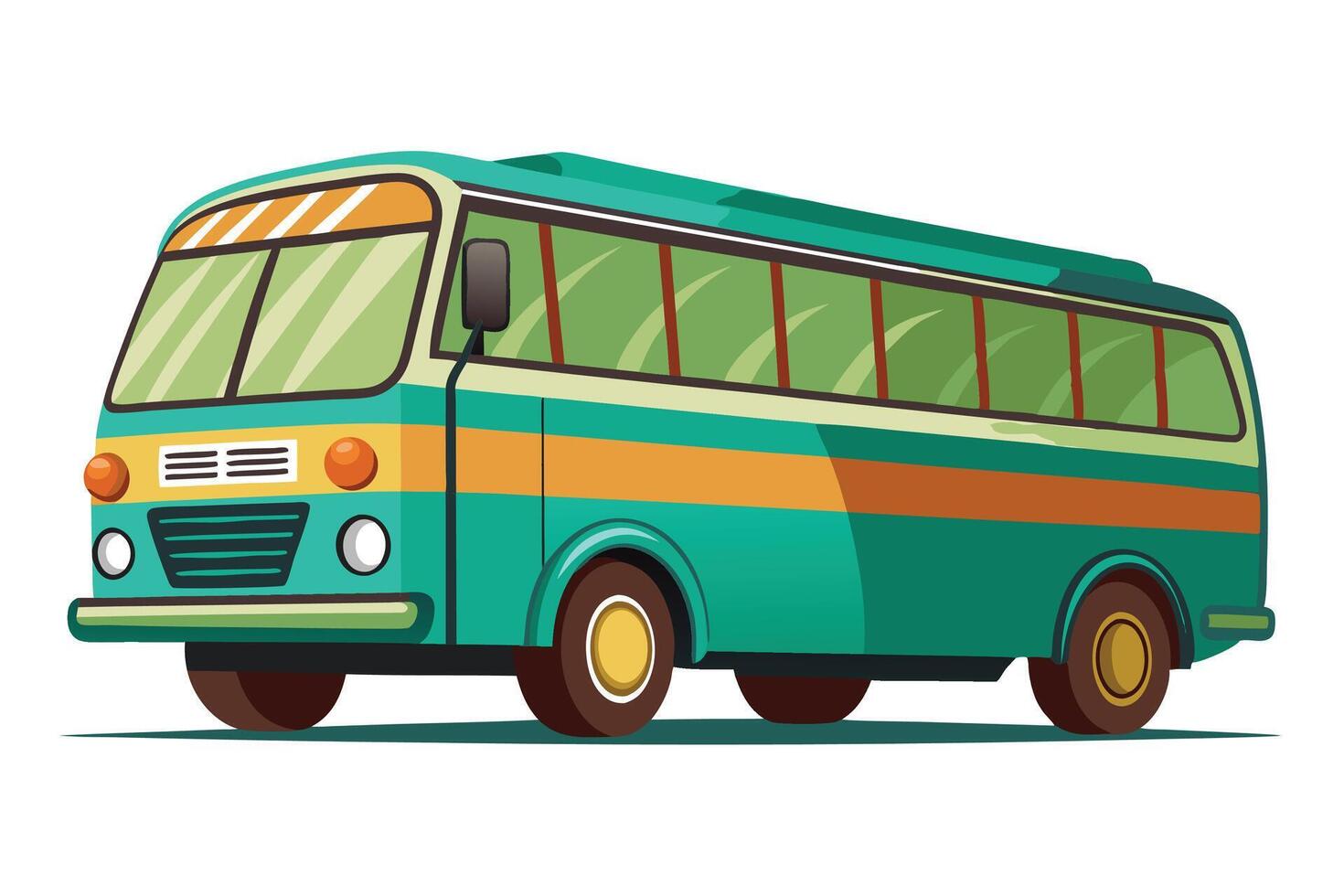 Art of Bus on white background vector