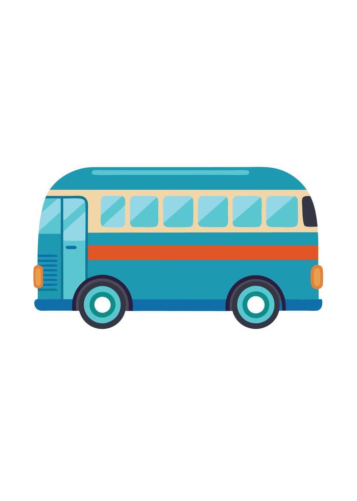 Art of Bus on white background vector