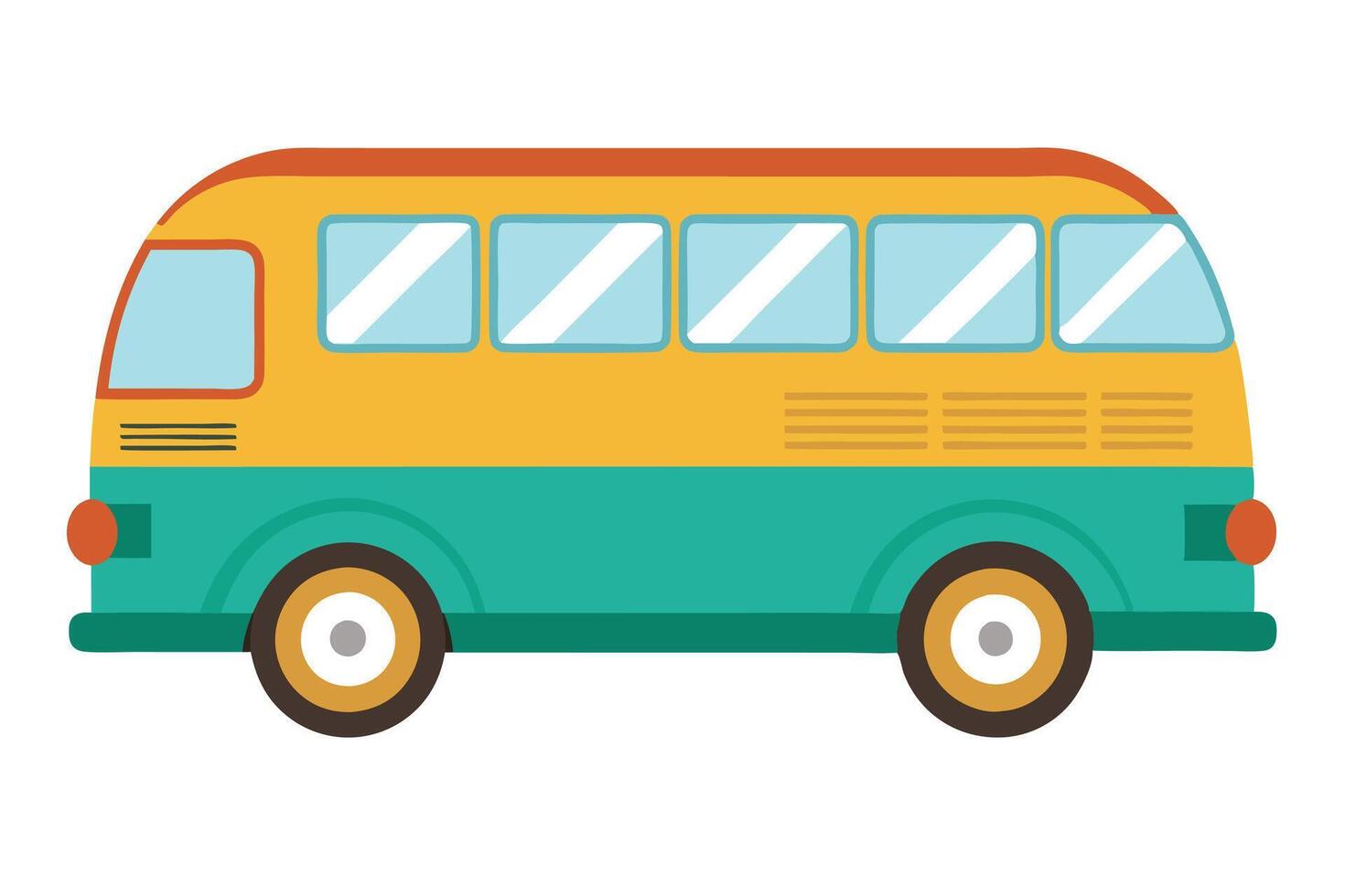 Art of Bus on white background vector
