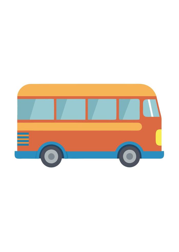Art of Bus on white background vector