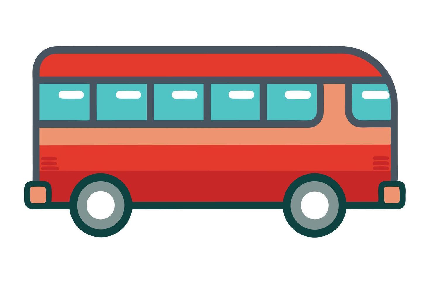 Art of Bus on white background vector