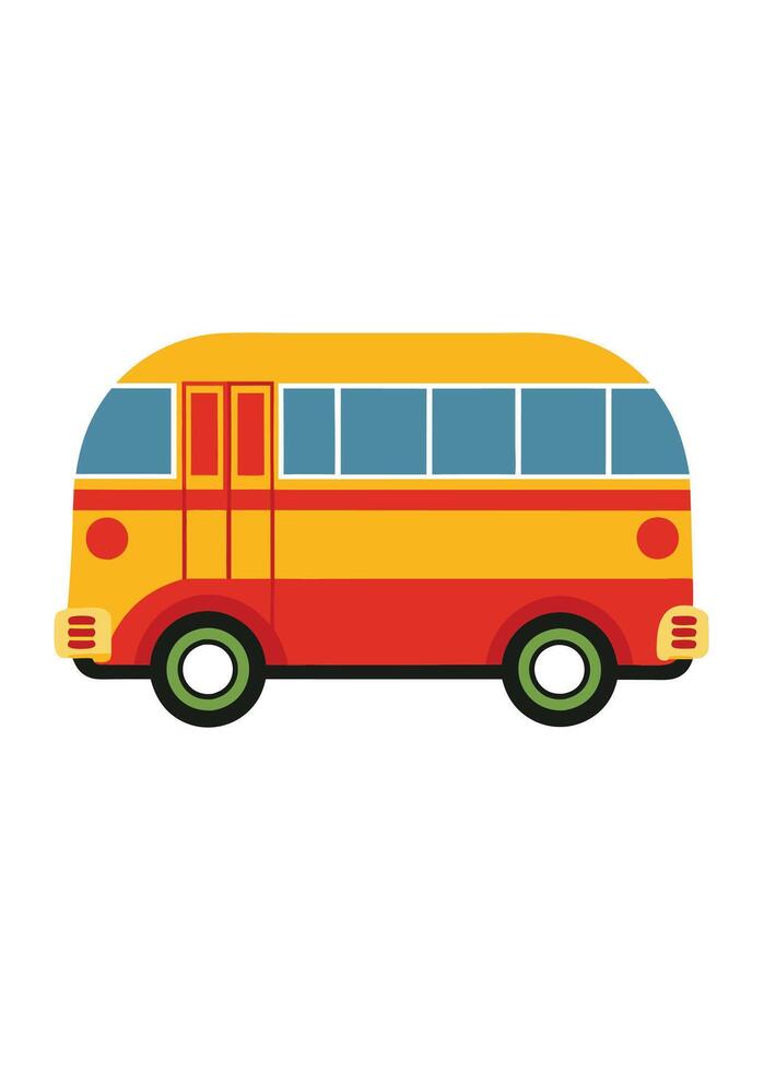 Art of Bus on white background vector