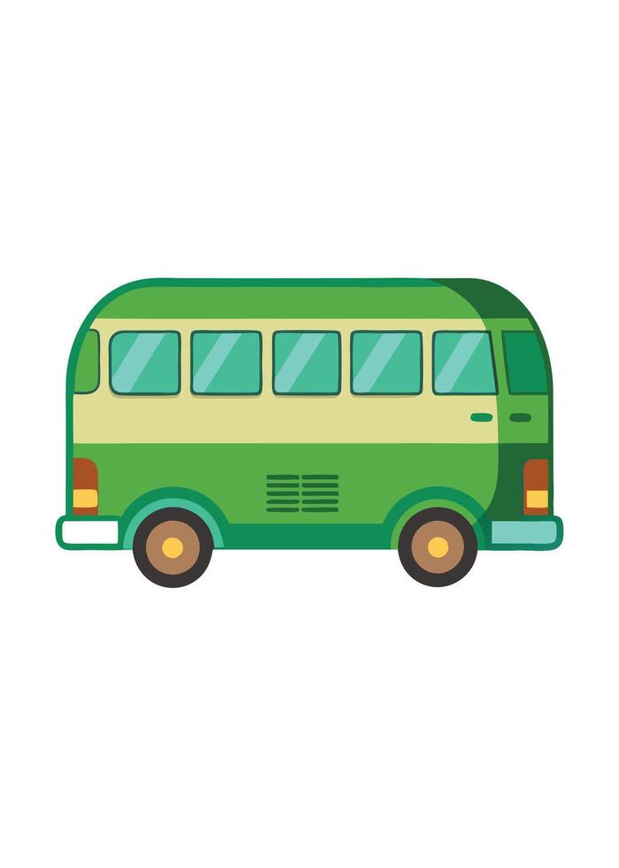 Art of Bus on white background vector