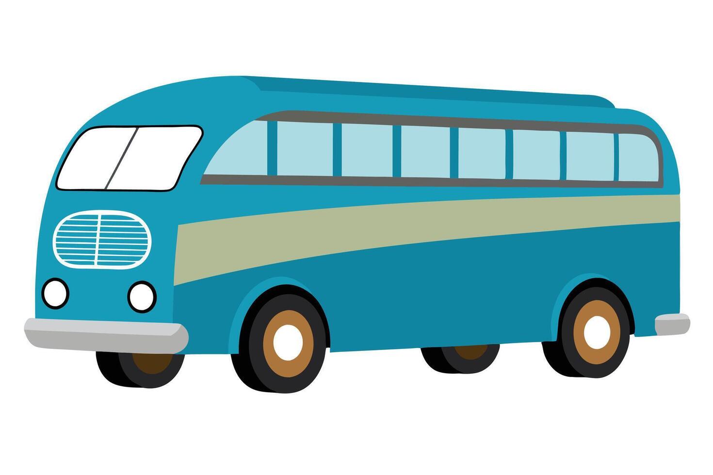 Art of Bus on white background vector