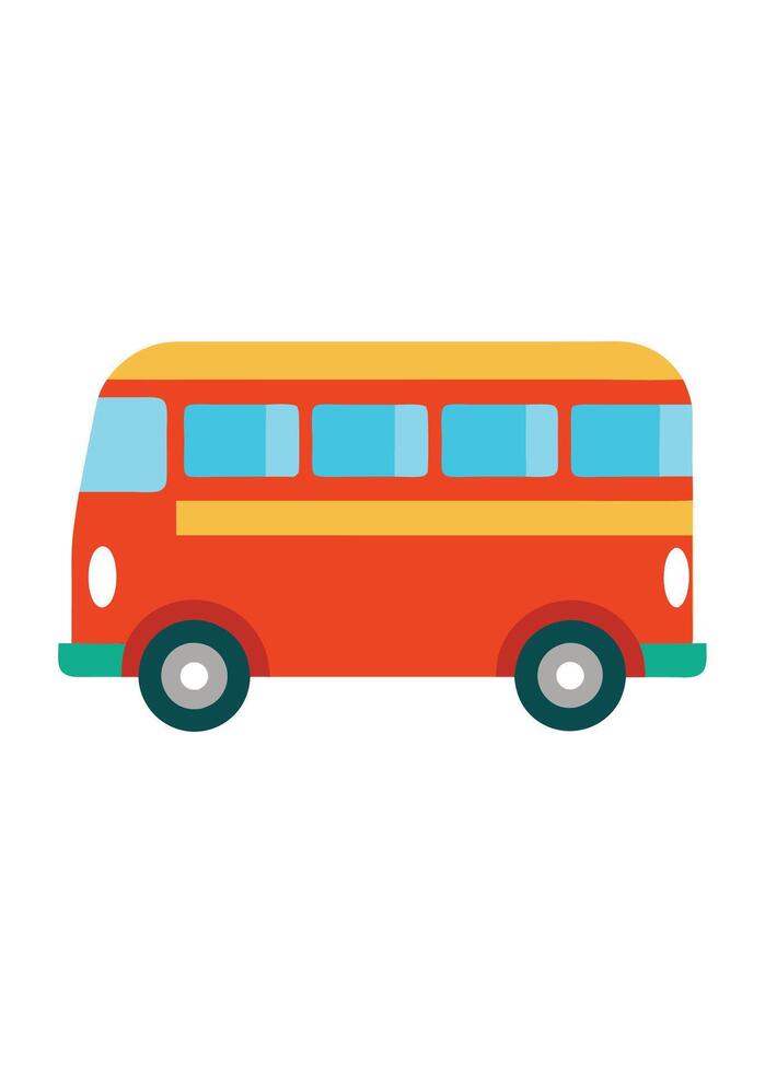 Art of Bus on white background vector