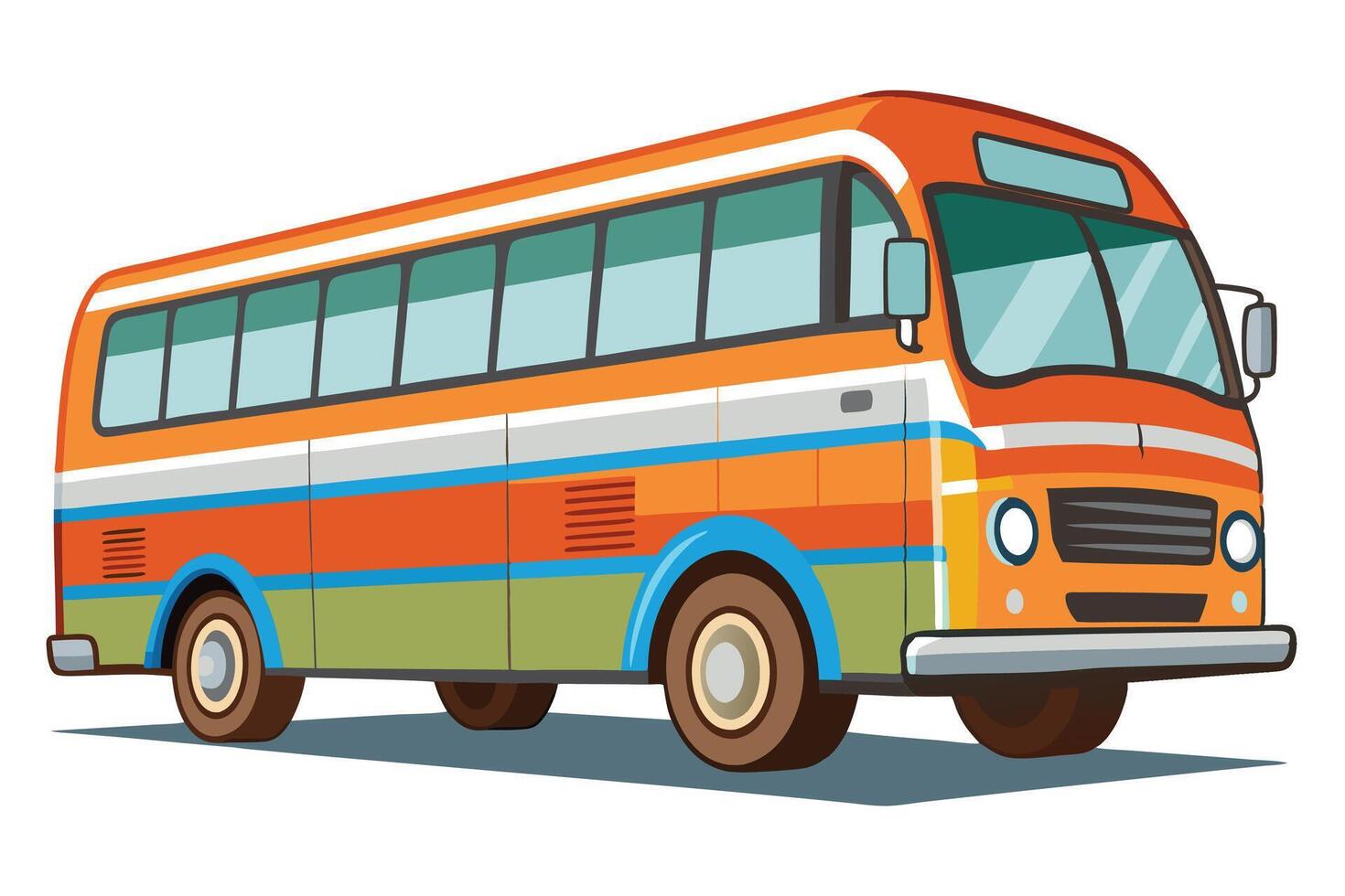 Art of Bus on white background vector