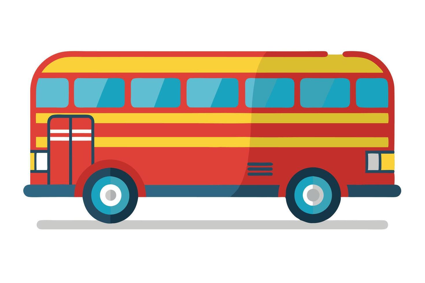 Art of Bus on white background vector