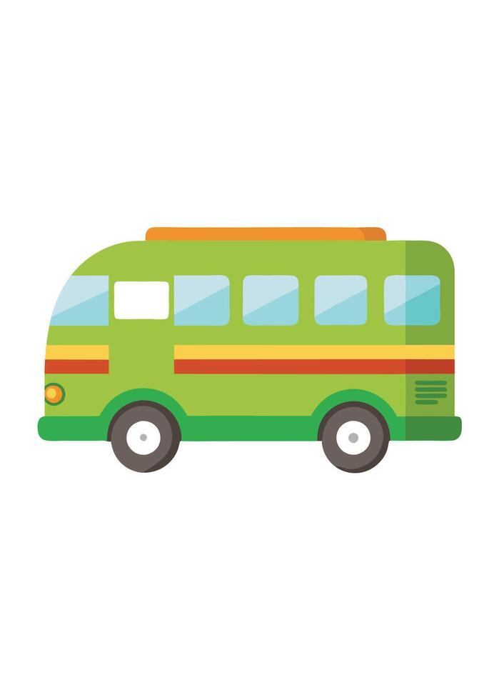 Art of Bus on white background vector