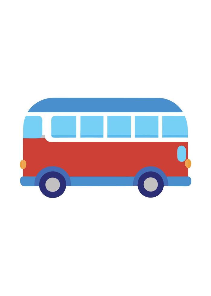 Art of Bus on white background vector