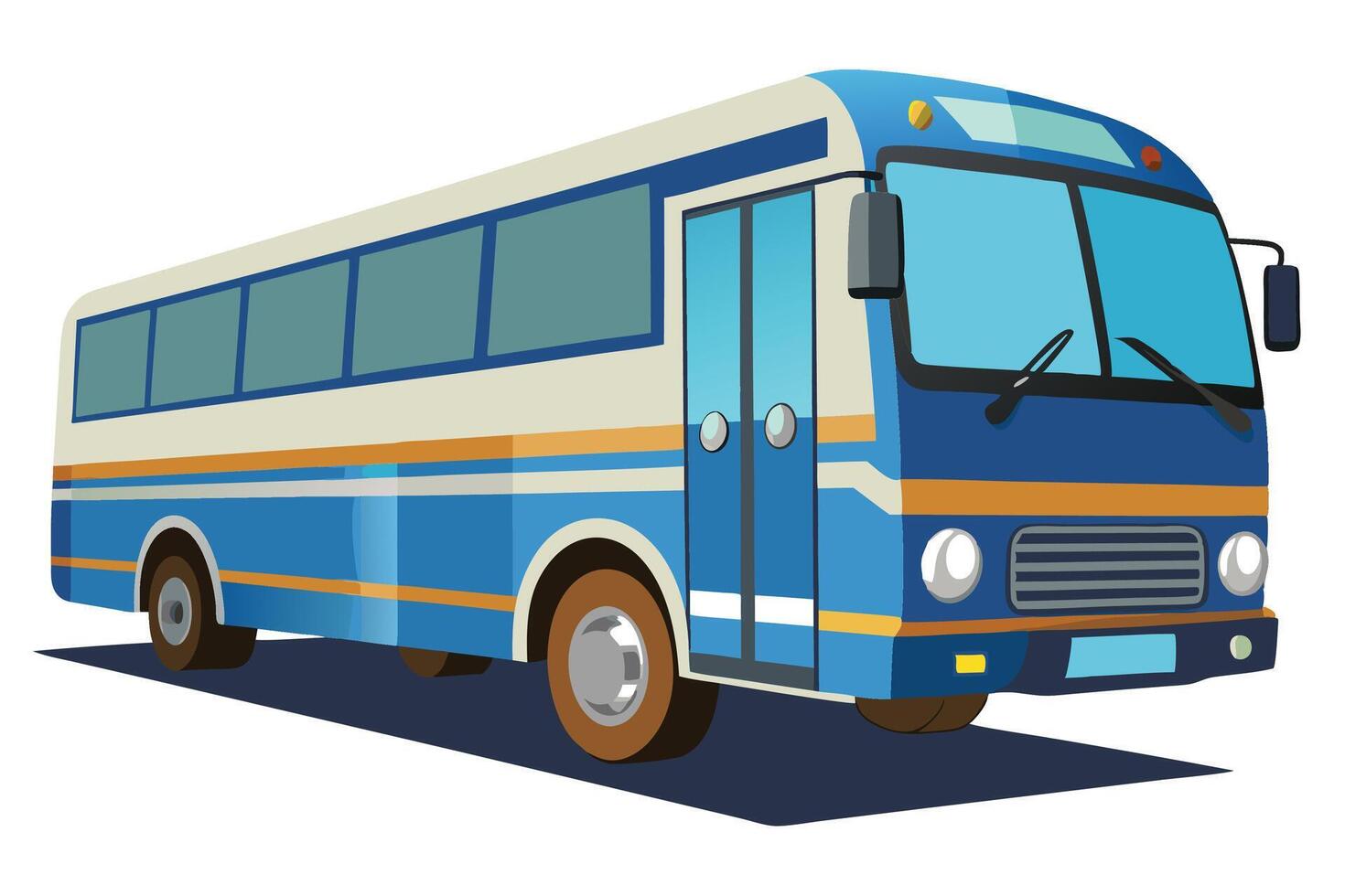 Art of Bus on white background vector