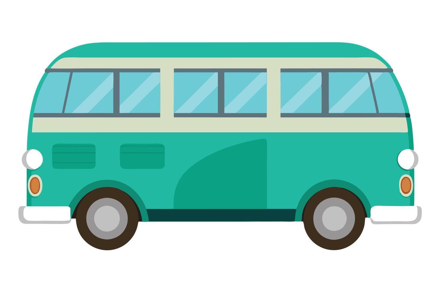 Art of Bus on white background vector