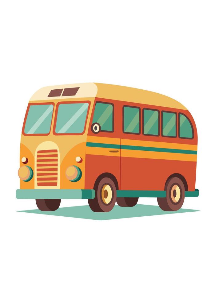 Art of Bus on white background vector