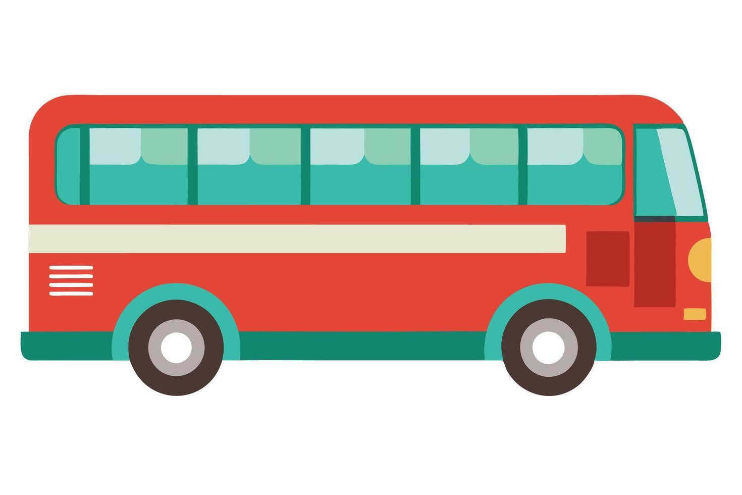 Art of Bus on white background vector