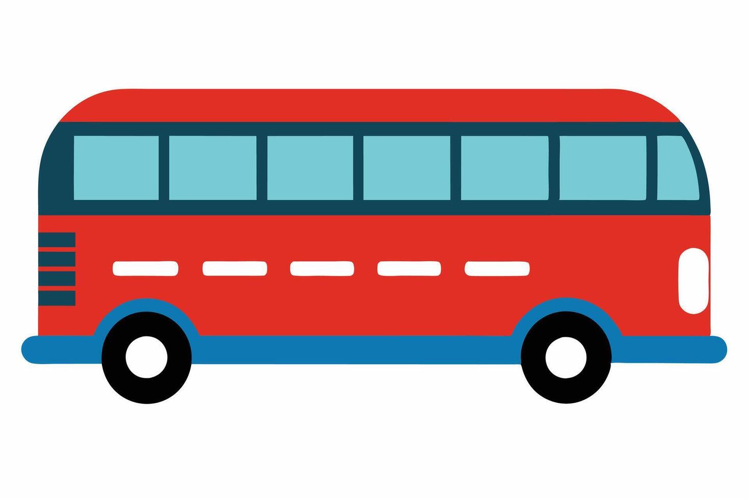 Art of Bus on white background vector