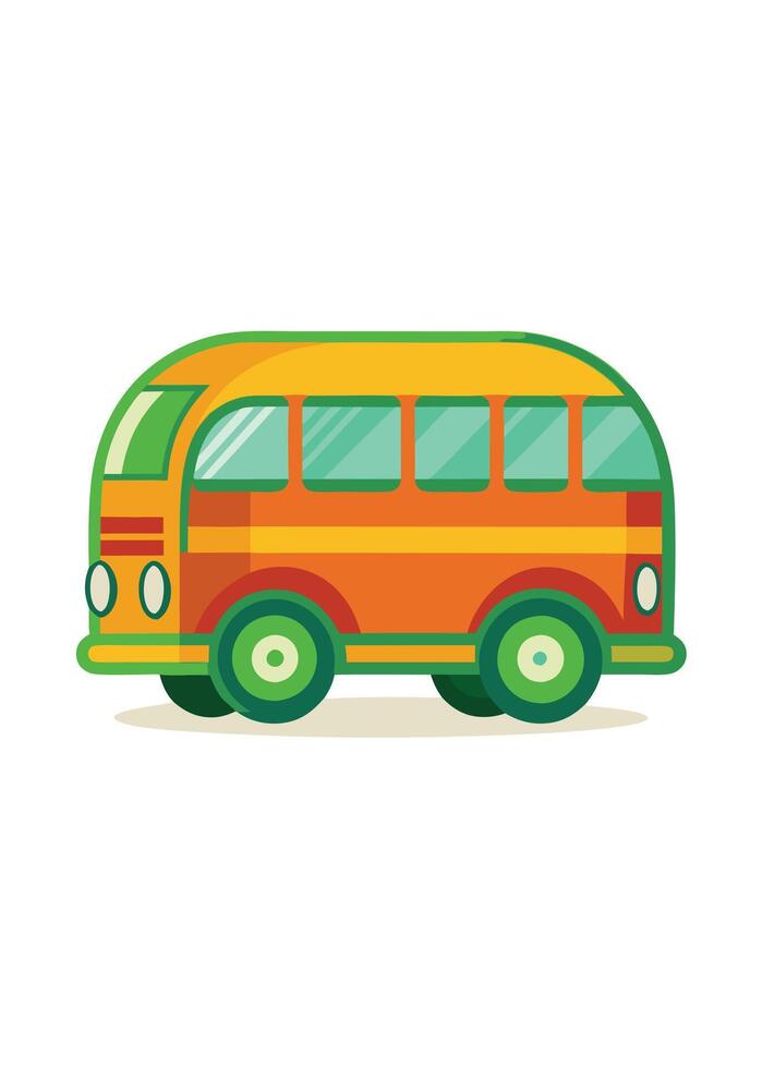 Art of Bus on white background vector