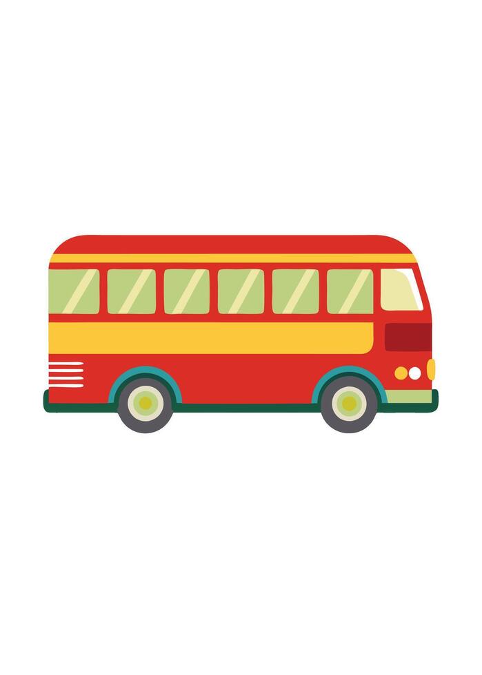 Art of Bus on white background vector
