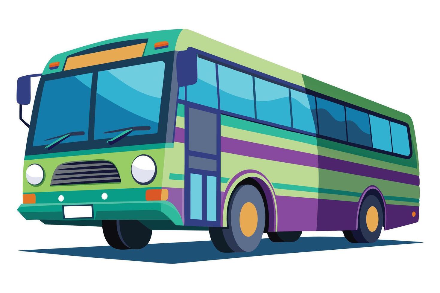 Art of Bus on white background vector