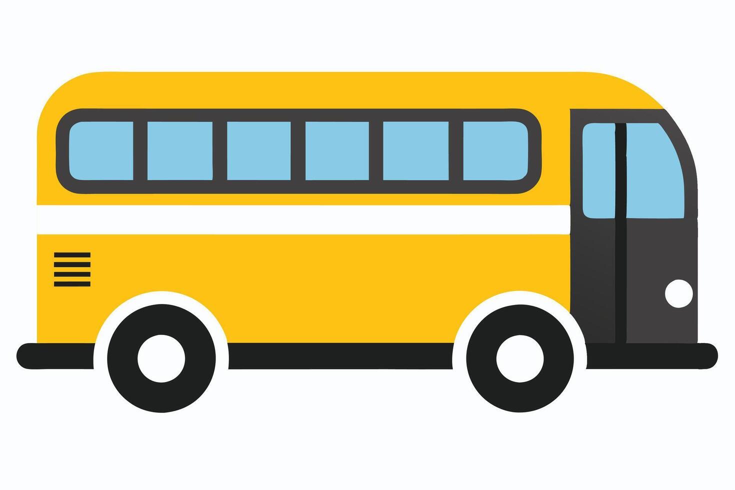 Art of Bus on white background vector