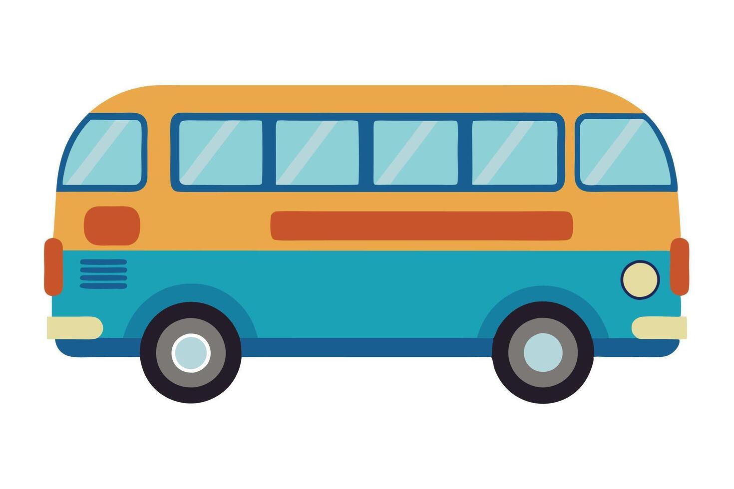 Art of Bus on white background vector