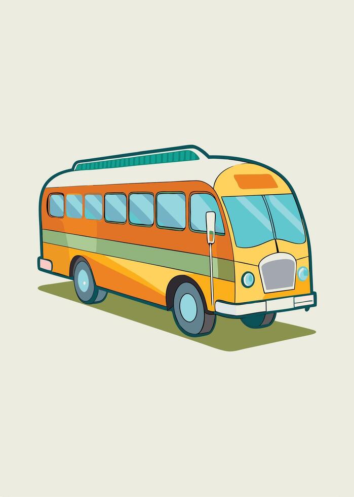 Art of Bus on white background vector