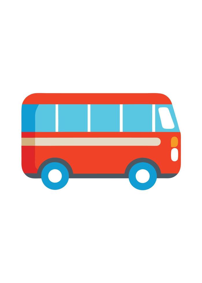Art of Bus on white background vector
