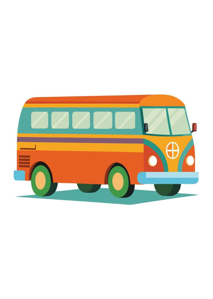 Art of Bus on white background vector