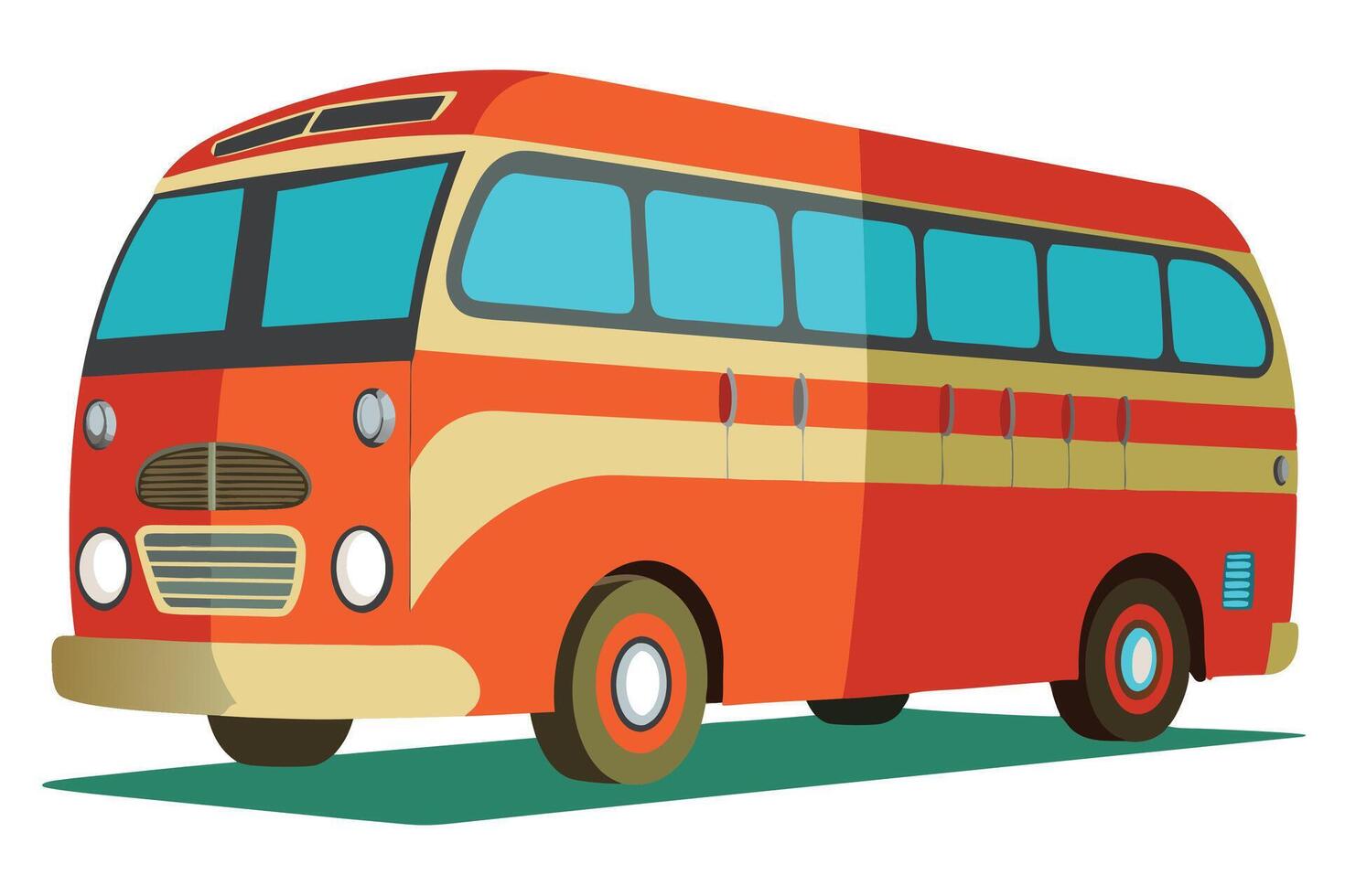 Art of Bus on white background vector