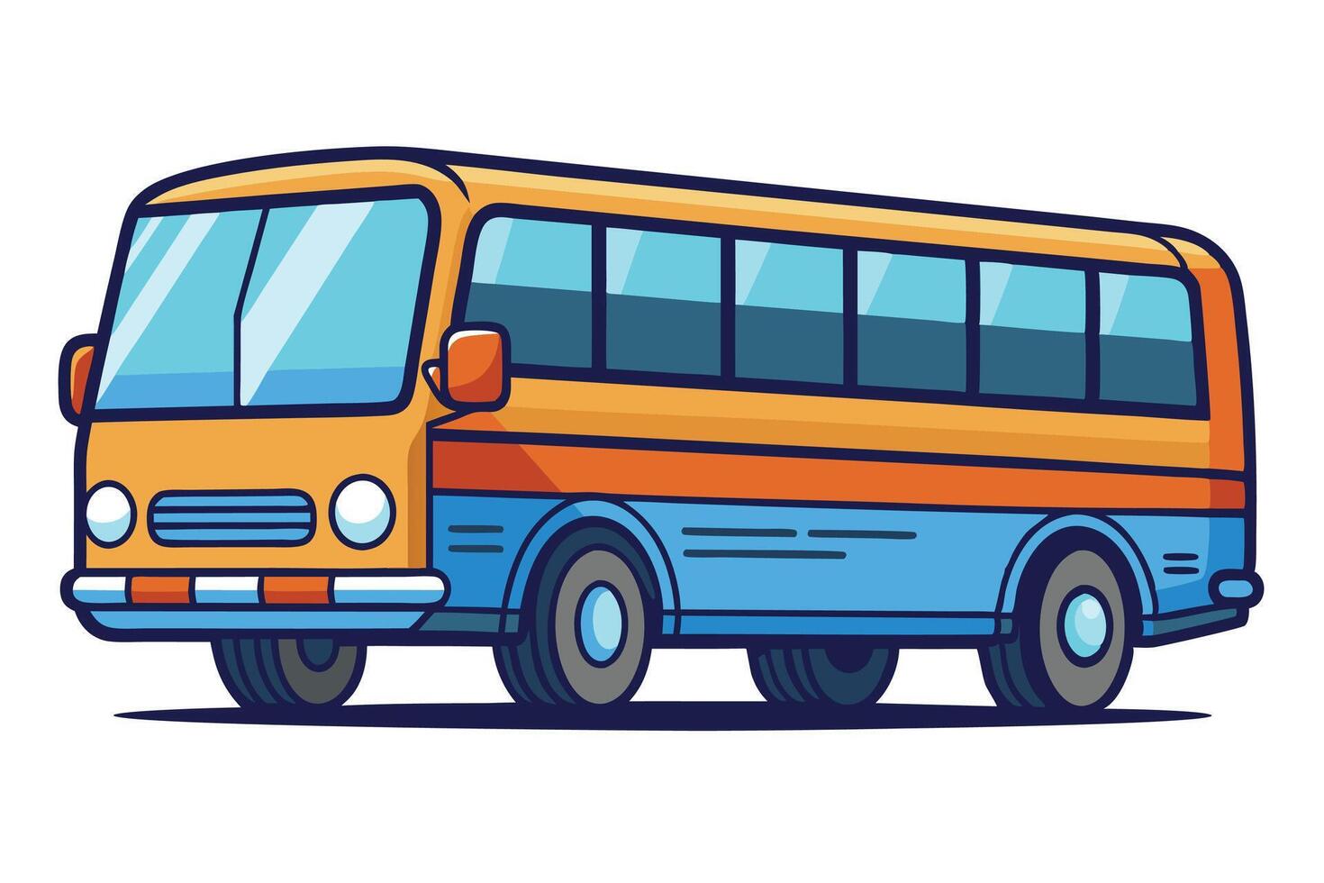 Art of Bus on white background vector