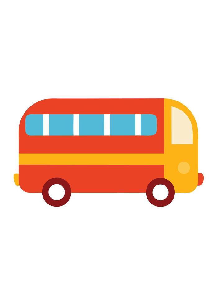 Art of Bus on white background vector
