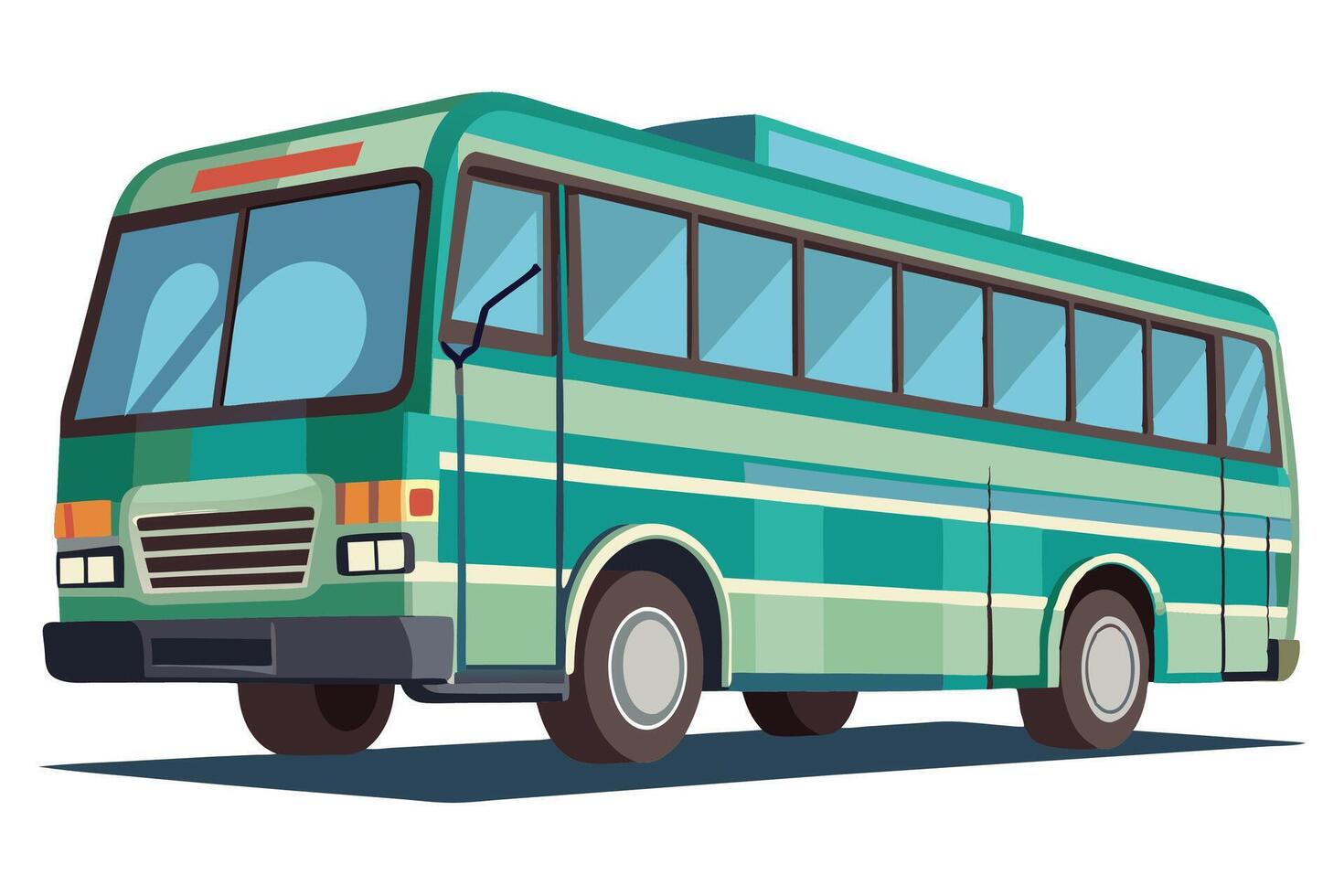Art of Bus on white background vector