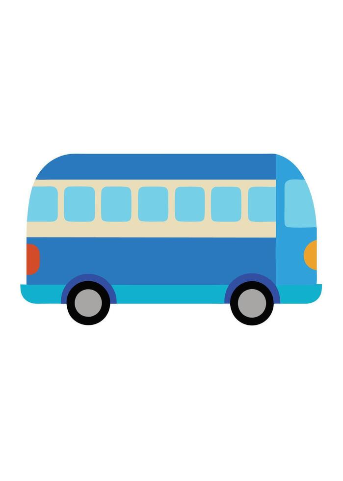 Art of Bus on white background vector