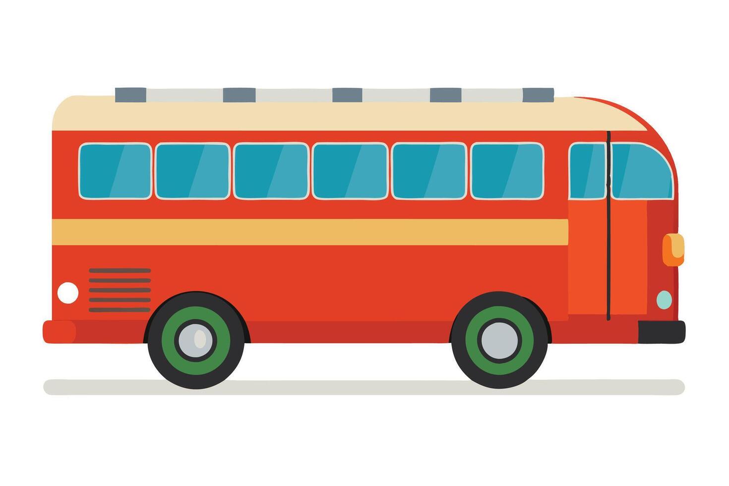 Art of Bus on white background vector