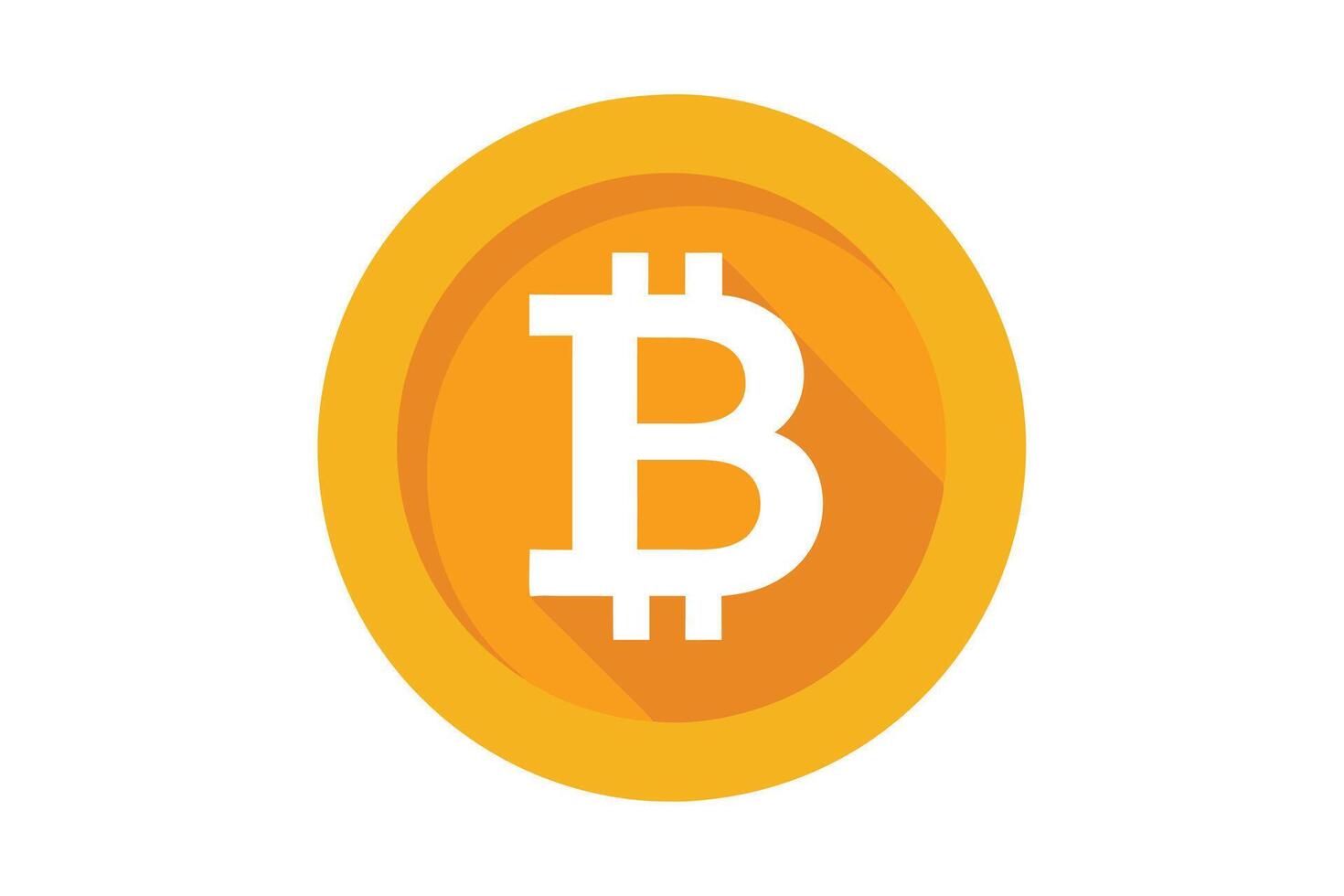 Art of Bitcoin on white background vector