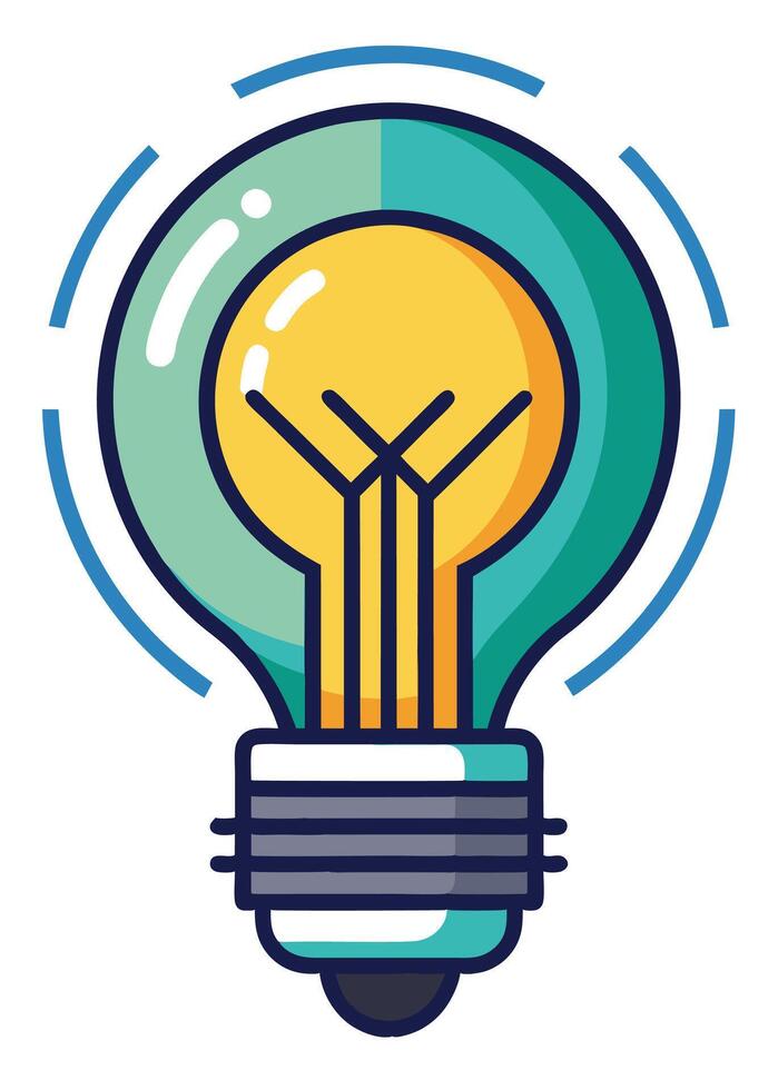 Art of Bulb idea on white background vector