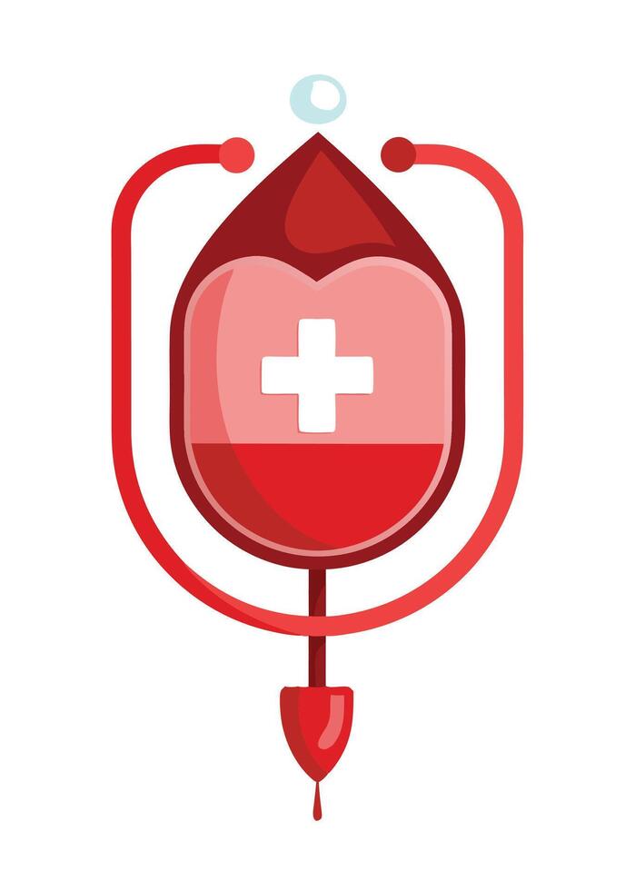 Art of Blood donation on white background vector