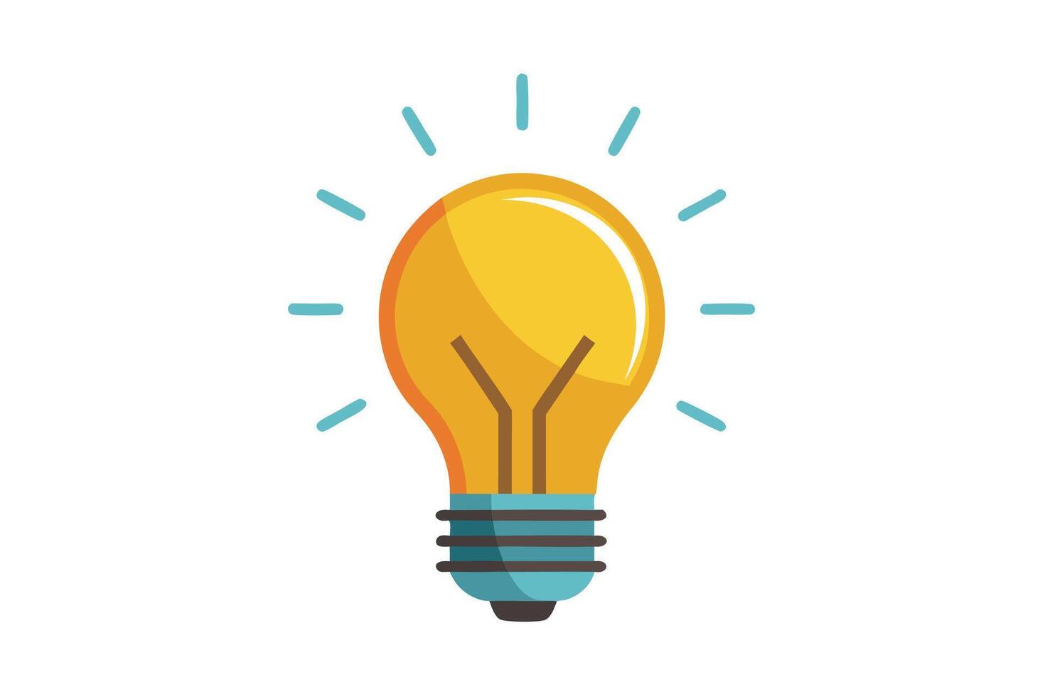 Art of Bulb idea on white background vector