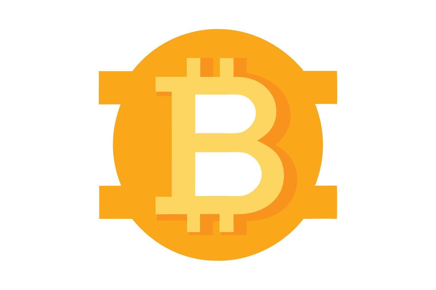 Art of Bitcoin on white background vector