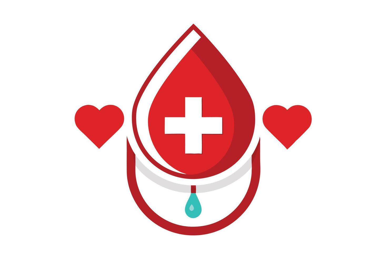 Art of Blood donation on white background vector