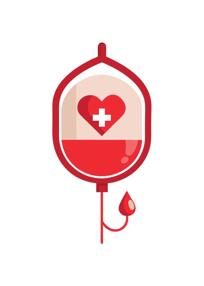 Art of Blood donation on white background vector