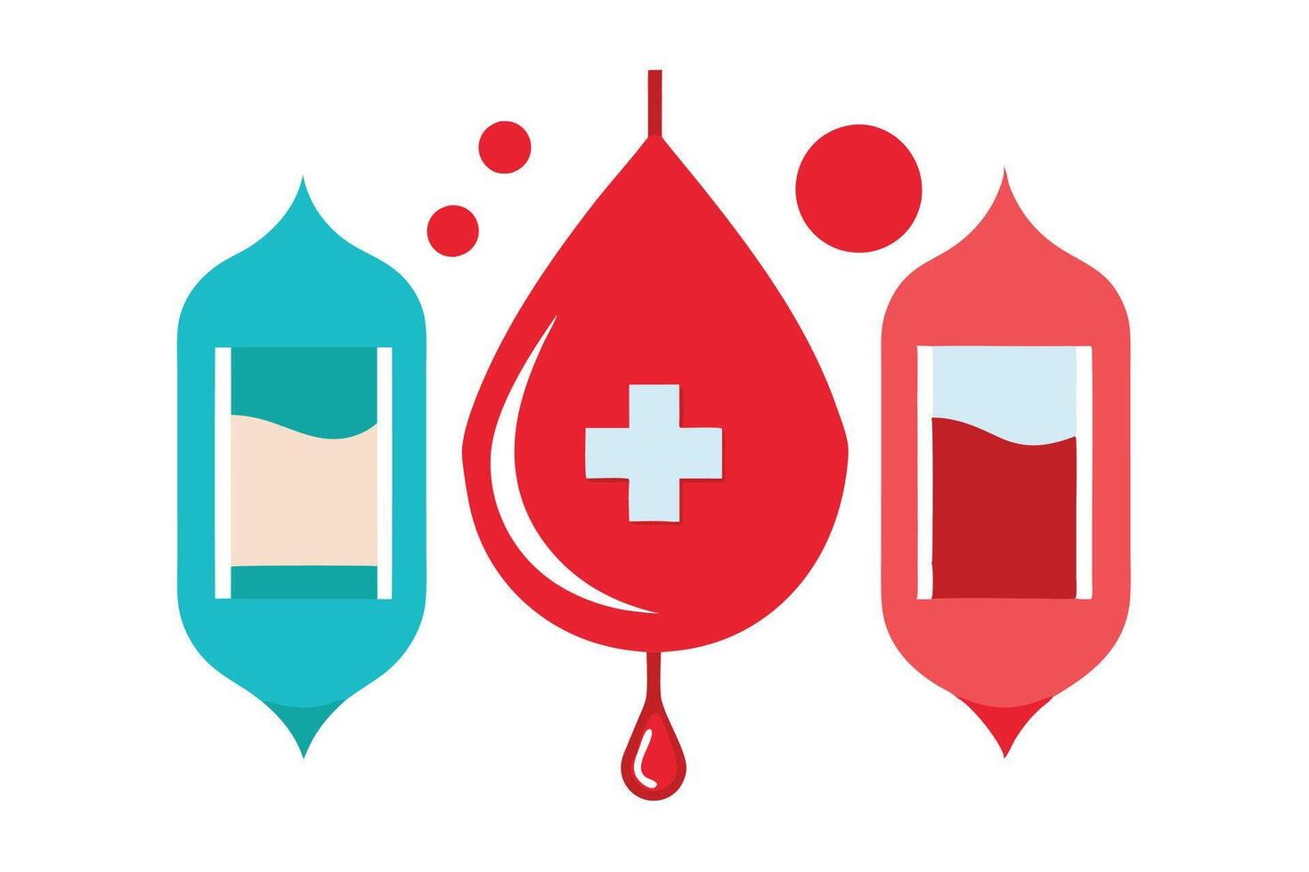 Art of Blood donation on white background vector