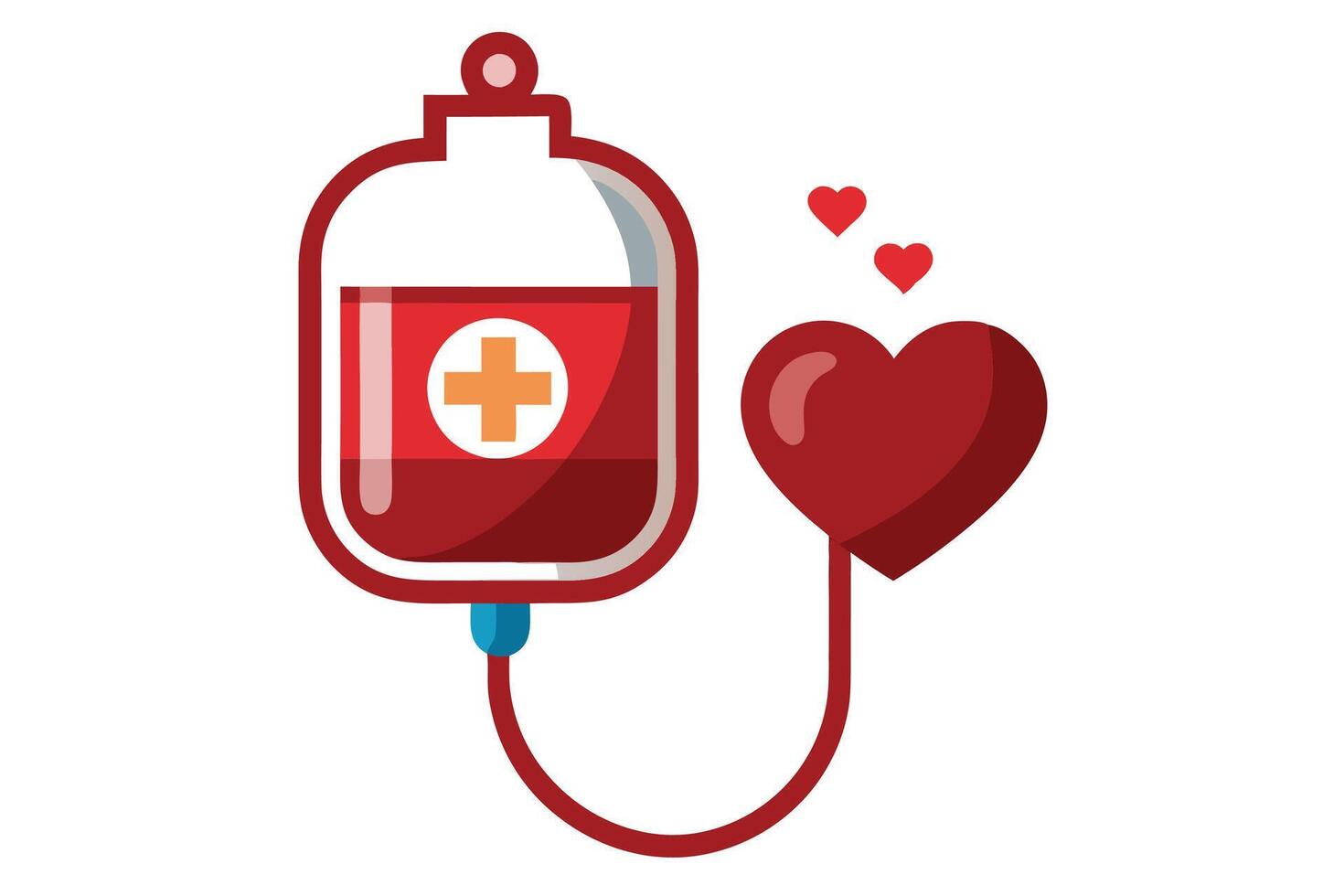 Art of Blood donation on white background vector