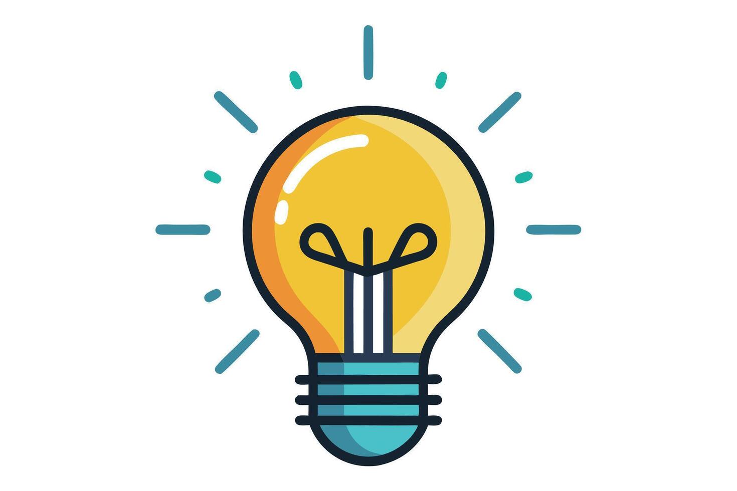Art of Bulb idea on white background vector