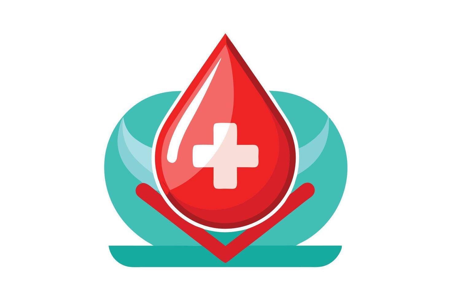 Art of Blood donation on white background vector