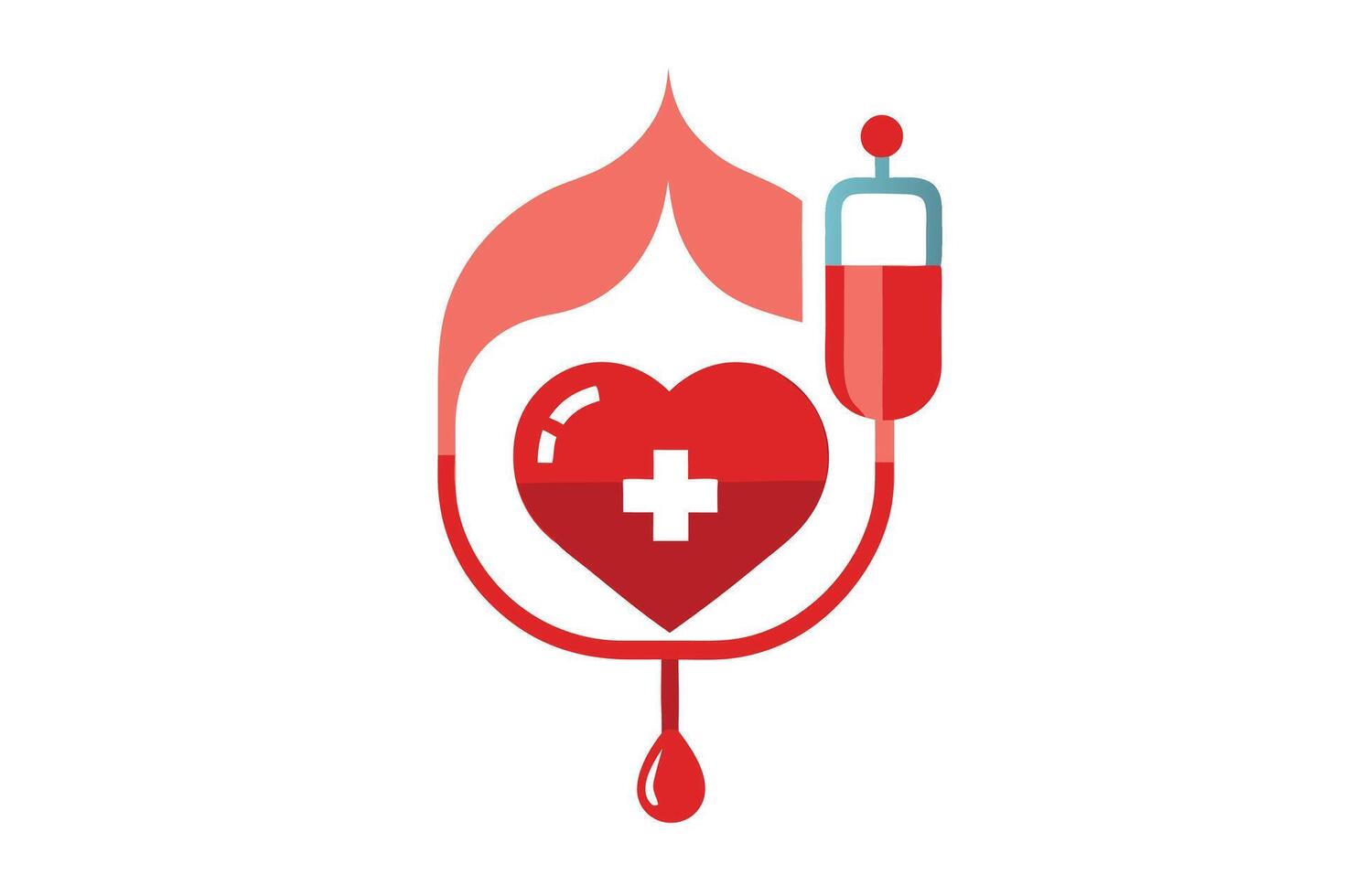 Art of Blood donation on white background vector