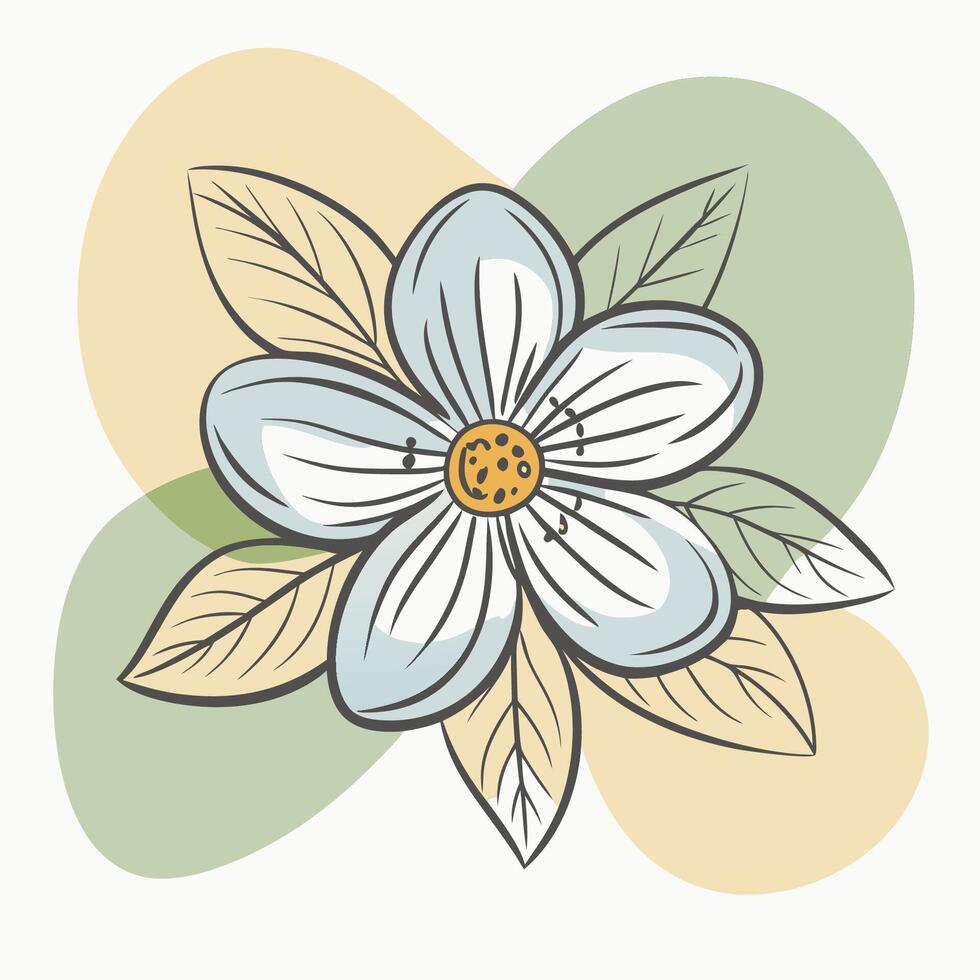 One line art of flower drawing Abstract minimal floral continuous line art vector