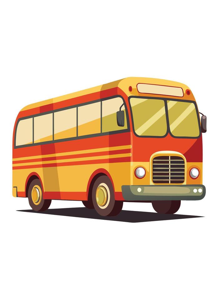 Art of Bus on white background vector